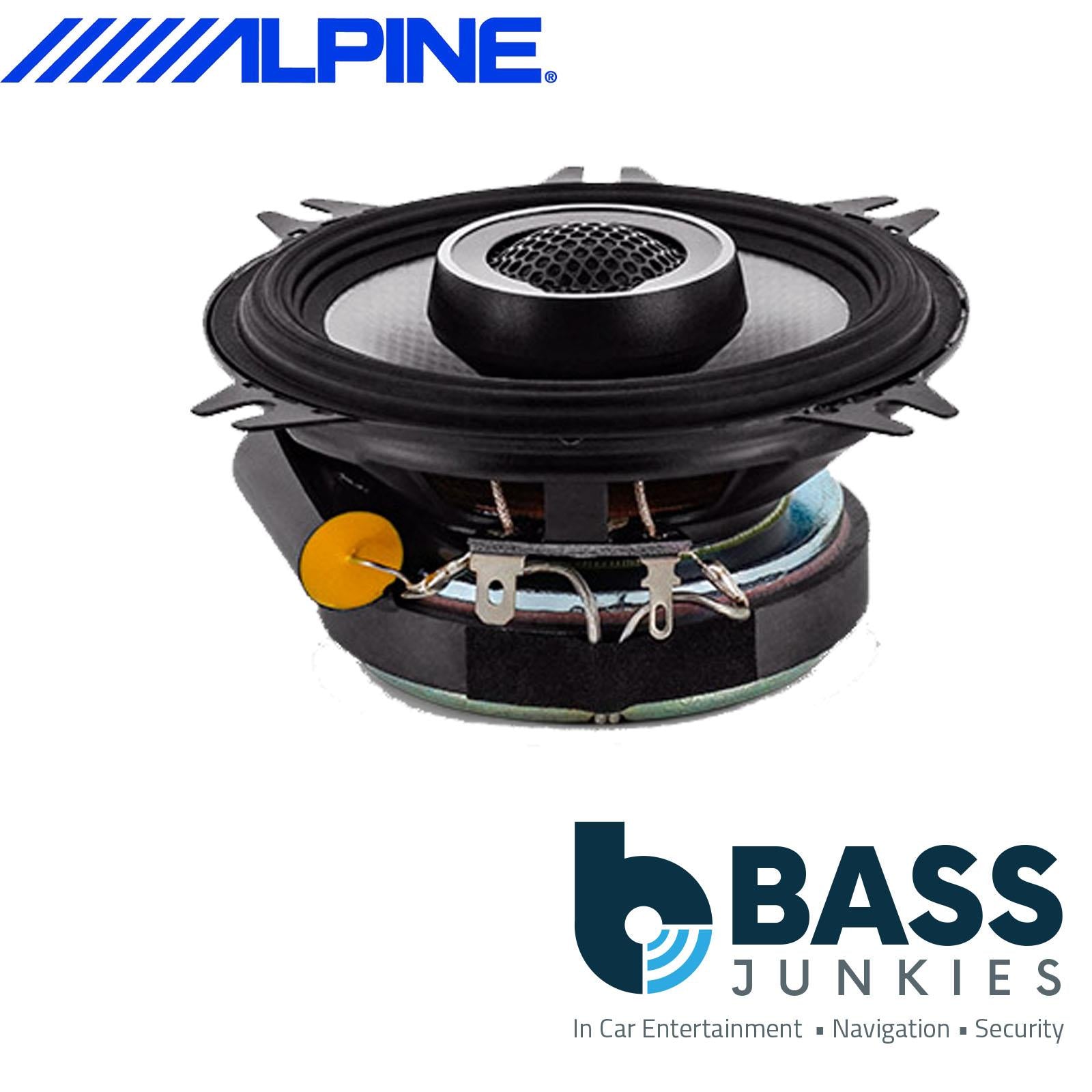 Alpine S-S40 S-Series 100mm/10cm/4" 2-Way Coaxial Car speakers (Per Pair Max 240|90 watts RMS) Fits Fiat Qubo 2008-18 | 500 07-14 | Bravo 07-14 | Fiorino 08-21 | Punto 12-21 | Grande-Punto 05-09