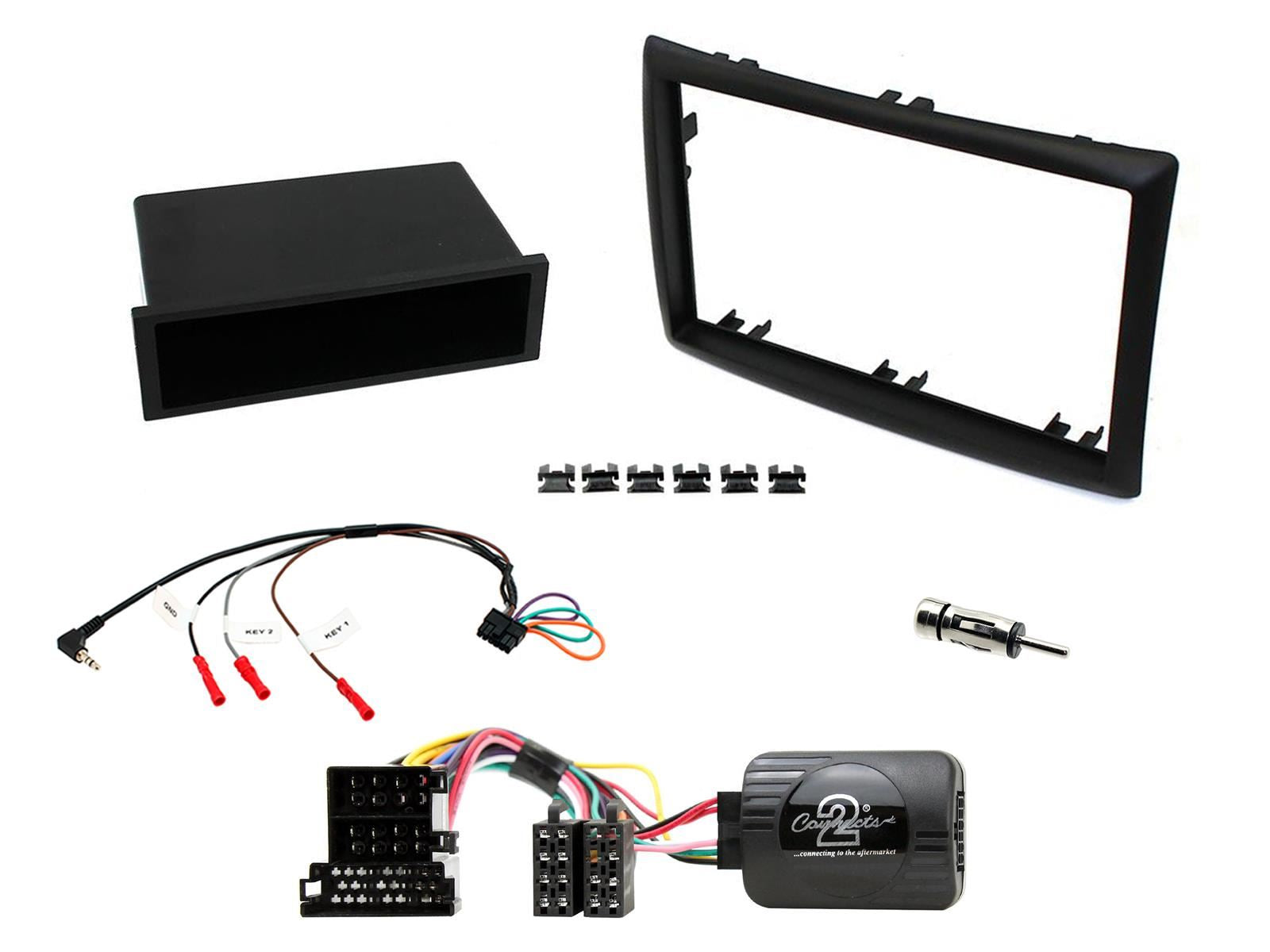 Connects2 CTKRT05 - Renault Megane 2003 - 2005 Single Din Fascia & Steering Wheel Interface Installation Kit