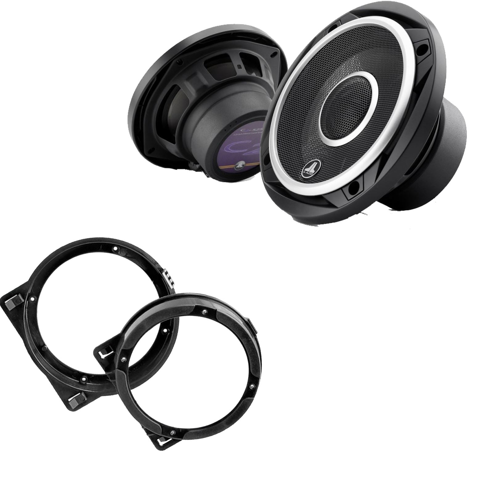 JL Audio C2-525X 2-Way 130mm/13cm/5.25" Coaxial Speakers (Per Pair 450 Watts) Fits Honda Civic 2001-06