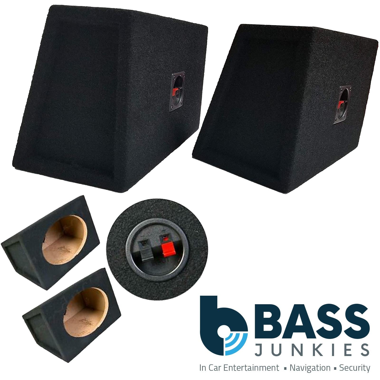 Pioneer TS-A6961F  6"x9" 4- Way 900 Watts a Pair 6x9" Coaxial Speakers  with Black 6"x9" Speaker Boxes & 8m of Oxygen Free 16AWG Speaker Cable