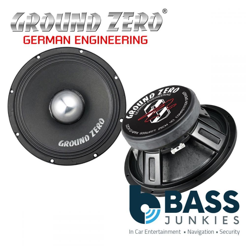 Ground Zero GZCM 10-4PPX - 10" Inch 25cm 600 Watts Max Midrange Car Speaker Single