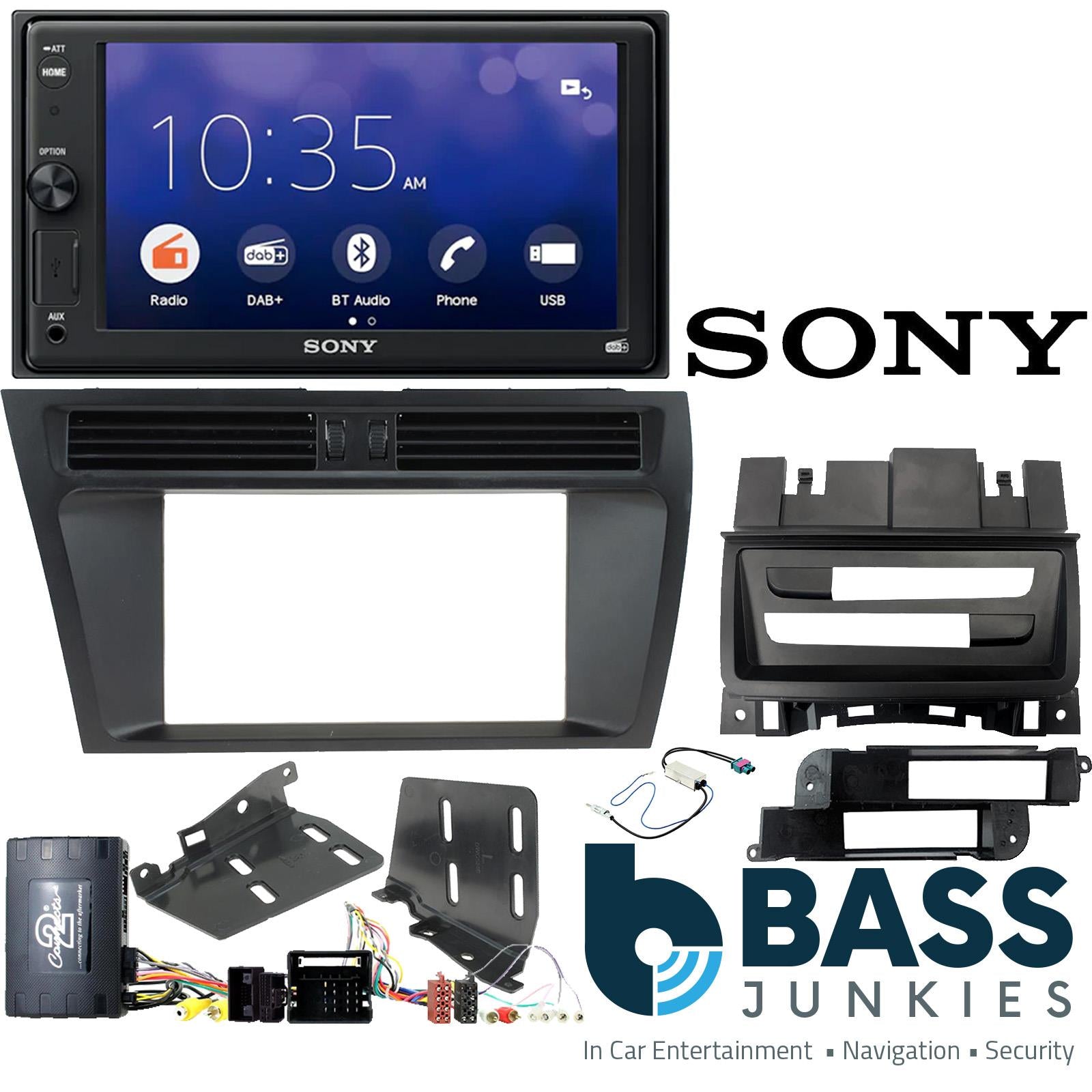 SONY XAV-1550D DAB+ Smart Bluetooth Car Radio + Left Hand Drive [LHD] Stereo fitting kit + Steering Wheel Controls Loom for Audi A4 2008-2016 | Audi A5 2008-2016
