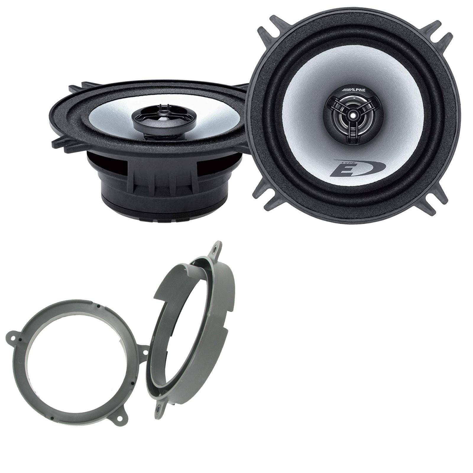 Alpine SXE-1325S 2-Way 130mm/13cm/5.25" Coaxial Speakers (Per Pair 400 Watts) Fits Renault Clio 2005-12 | Twingo 07-11