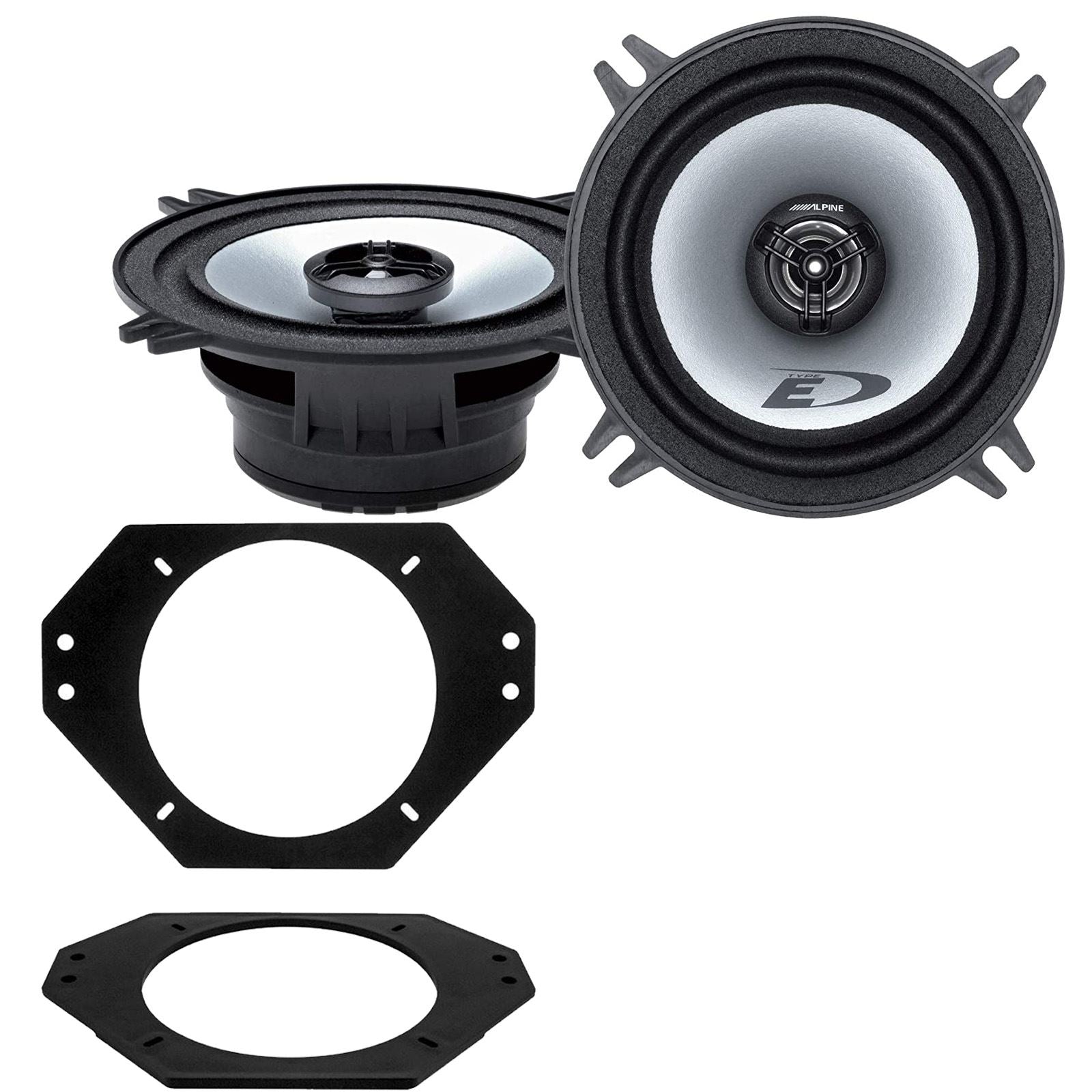 Alpine SXE-1325S 2-Way 130mm/13cm/5.25" Coaxial Speakers (Per Pair 400 Watts) Fits Jeep Wrangler 1997-06
