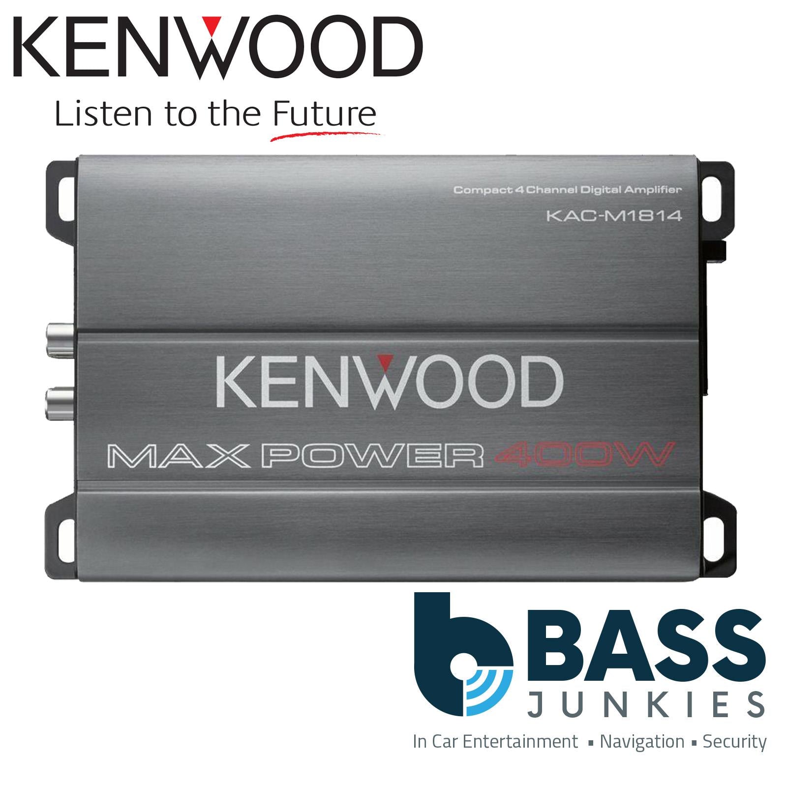 Kenwood KAC-M1814 - 400 Watts Compact 4CH Digital Bike Marine Car Amplifier
