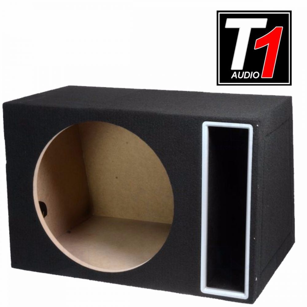 T1 Audio - 15" Slot Ported Enclosure Fully Carpeted MDF Car Sub Subwoofer Bass Box