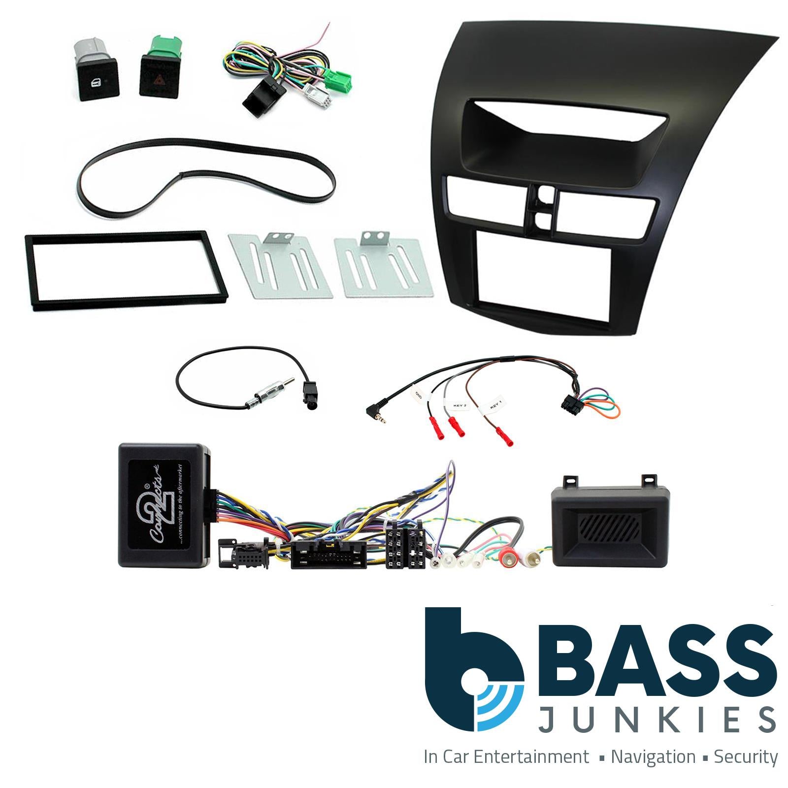 Connects2 CTKMZ01 - Mazda BT50 2012 - 2017 Double Din Fascia & Steering Wheel Interface Installation Kit