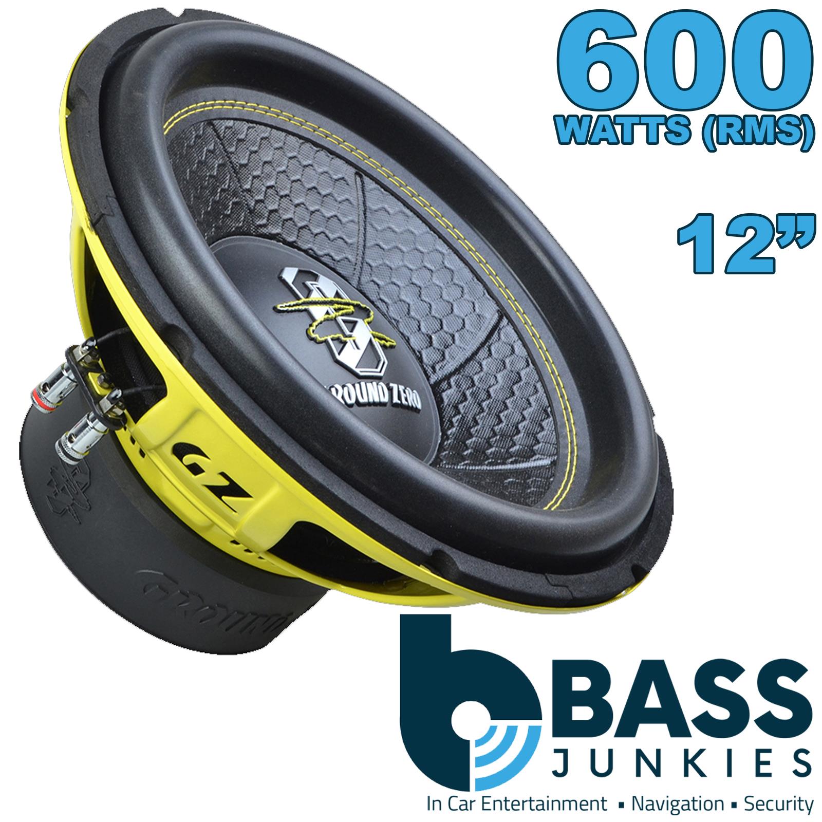 Ground Zero GZIW 12XSPL-D2 12" Yellow High Quality SPL 1000 Watts Subwoofer