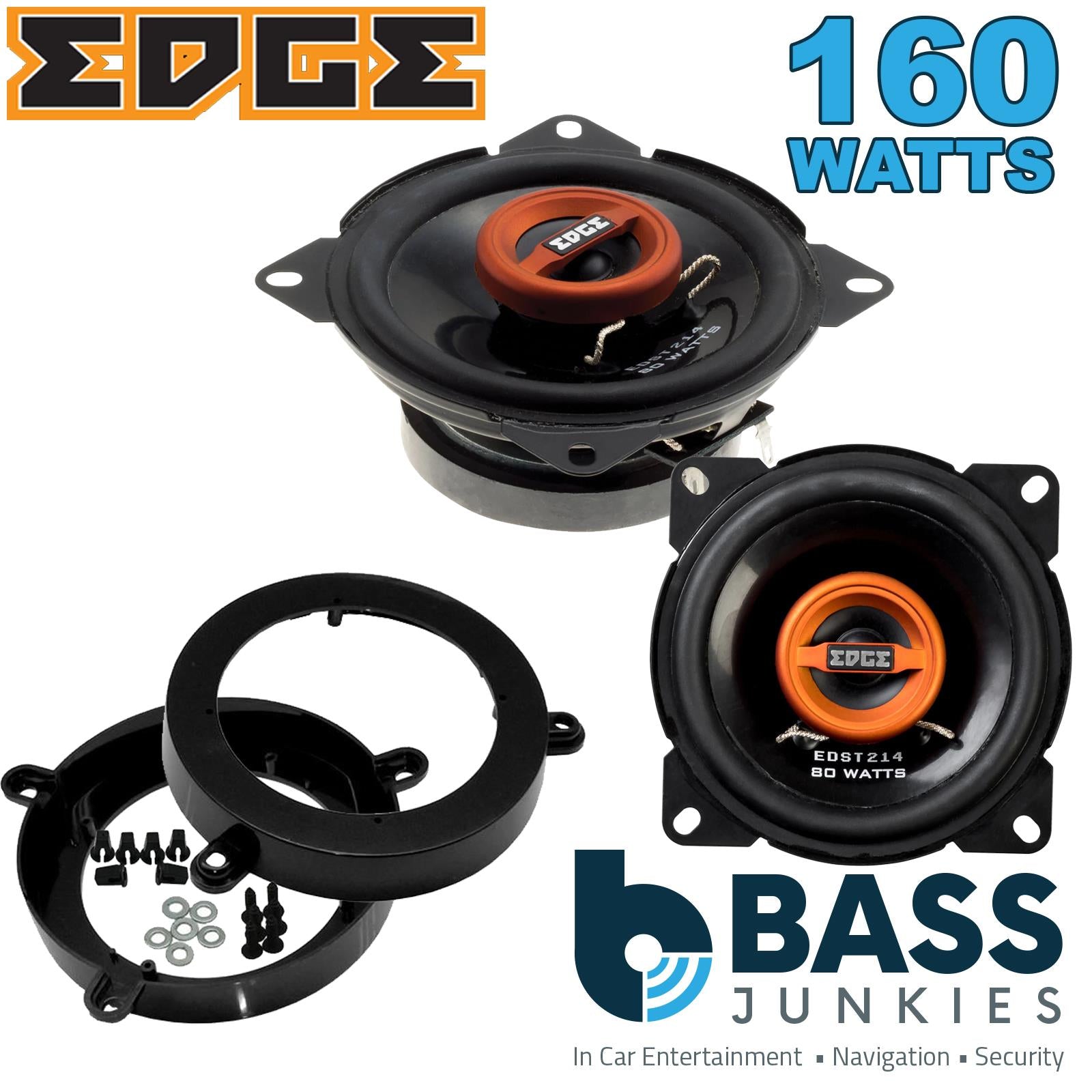 Edge EDST214 100mm/10cm/4" 2-Way Coaxial Car speakers (Per Pair Max 160|40 watts RMS) Fits Mercedes C-Class 2000-07
