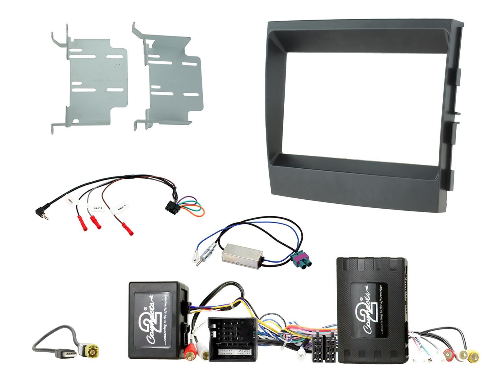 Grundig 6.8" Apple Android Double Din Stereo Fitting Kit + Steering Wheel Stalk Controls to fit Porsche Panamera 2009-16