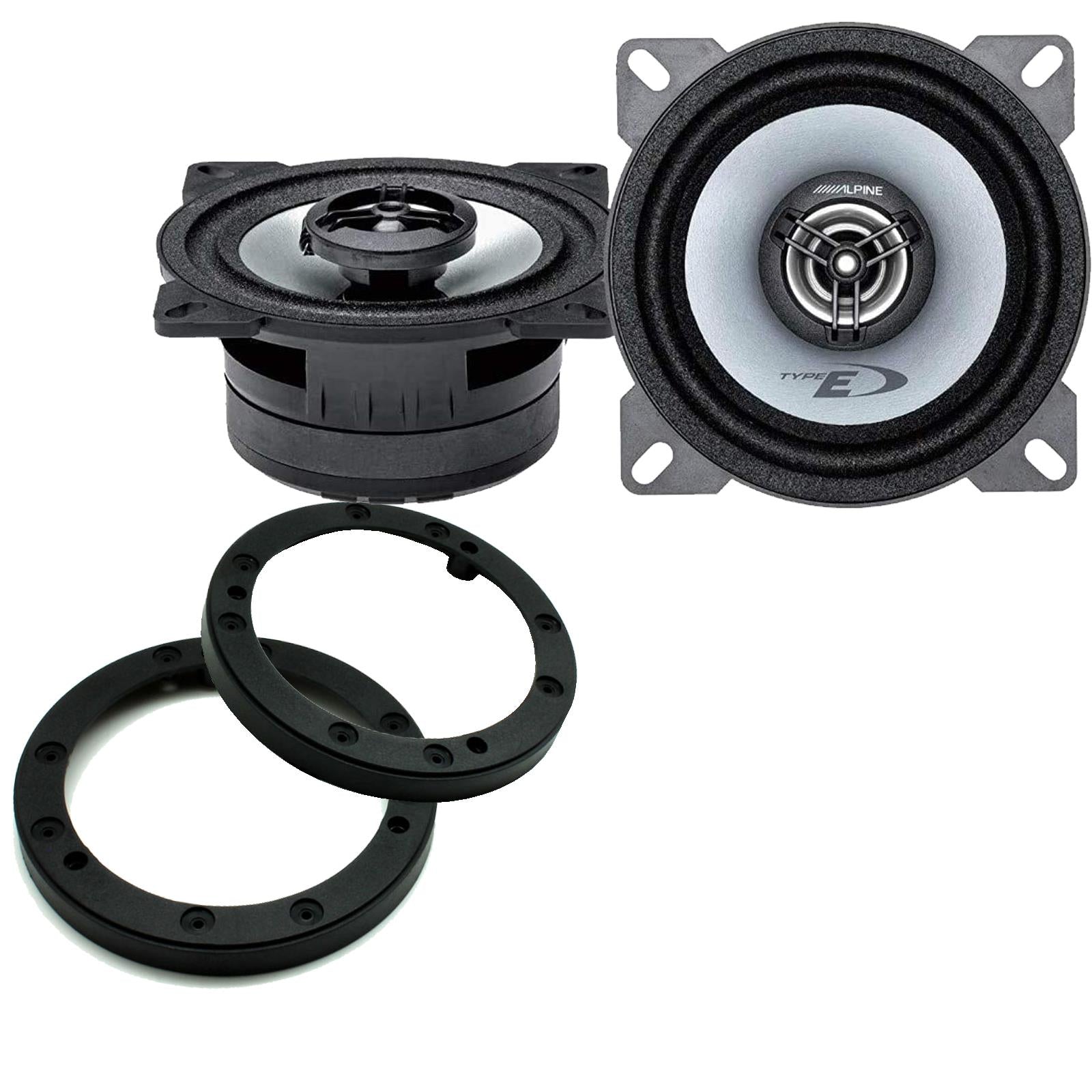Alpine SXE-1025S 100mm/10cm/4" 2-Way Coaxial Car speakers (Per Pair Max 360|50 watts RMS) Fits Universal
