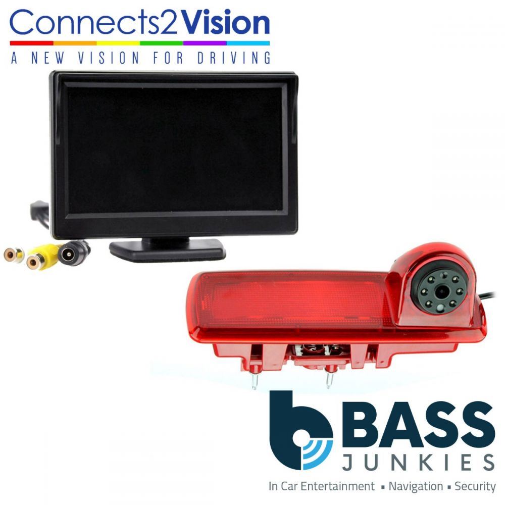 Vauxhall Vivaro 2014 Onwards Van Brake Light Reversing Camera & 5" Screen Kit
