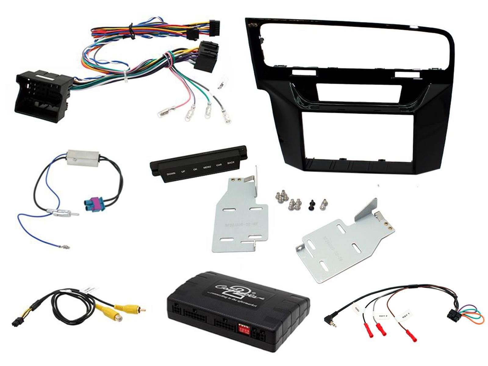 Connects2 CTKVW08L - Volkswagen Golf 2013 Onwards Double Din Fascia & Steering Wheel Interface Installation Kit