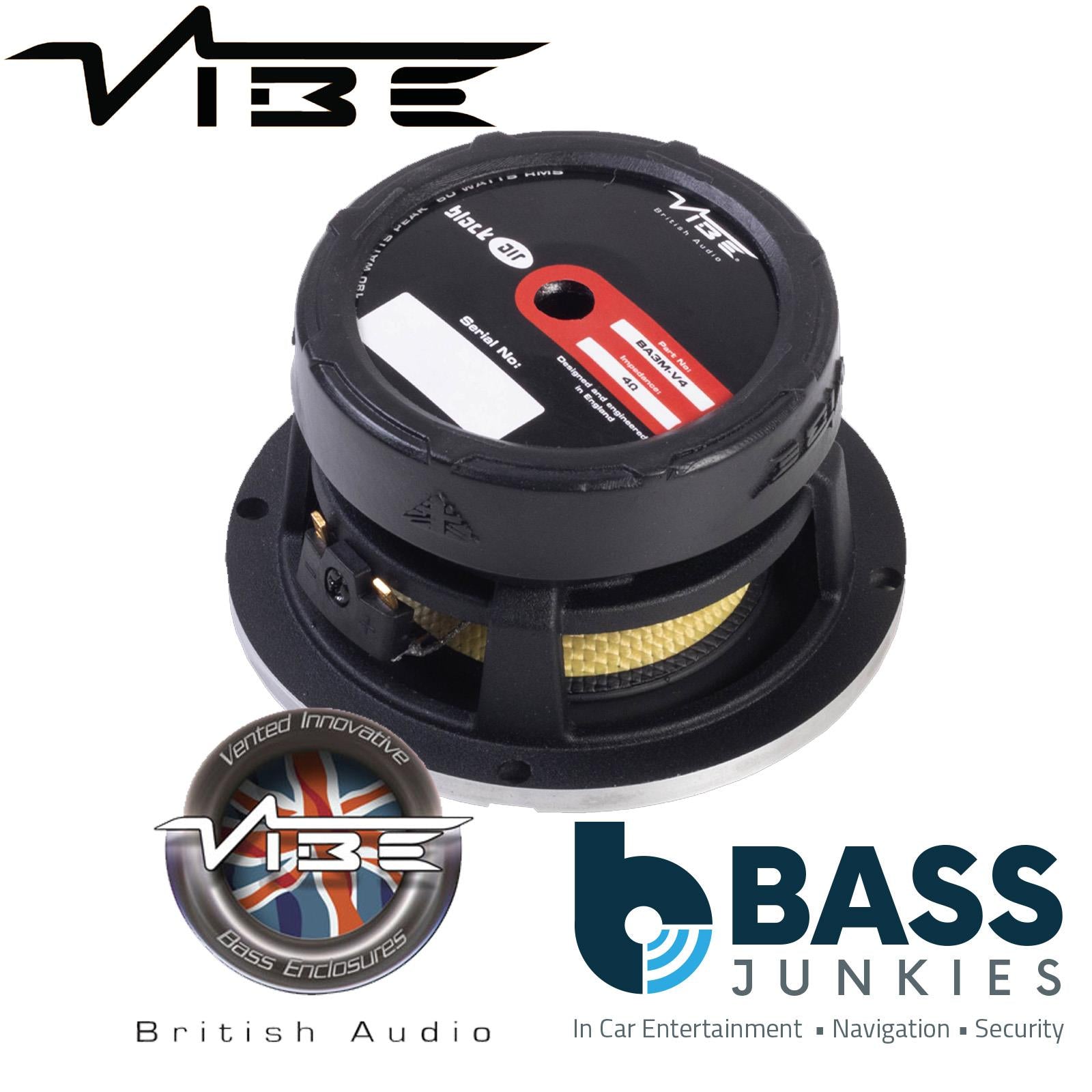 Vibe BA3M-V4 - Blackair 180 Watts 3" inch 1 Way 4 Ohms Midrange Car Speaker