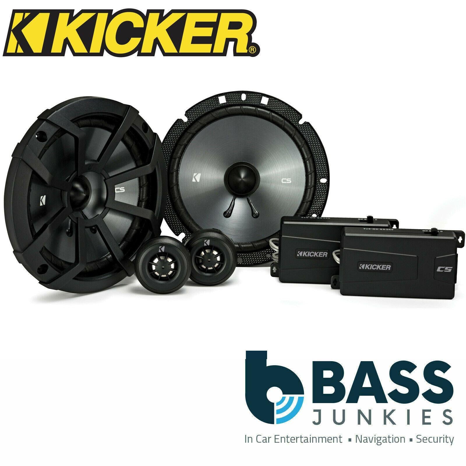 KICKER 43CSS674 2 Way 6.75" 17cm 600 Watt a Pair Car Van Door Component Speakers