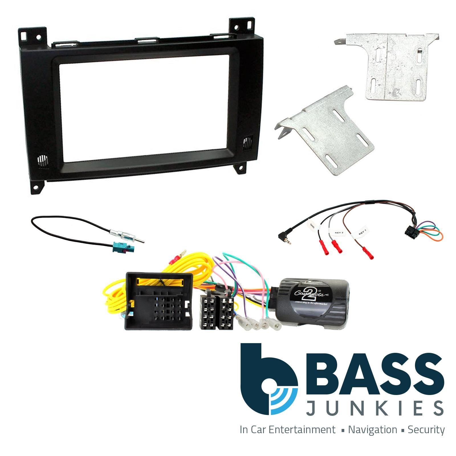 Connects2 CTKMB17 - Mercedes Benz Vito W447 2015 Onwards Double Din Fascia & Steering Wheel Interface Installation Kit