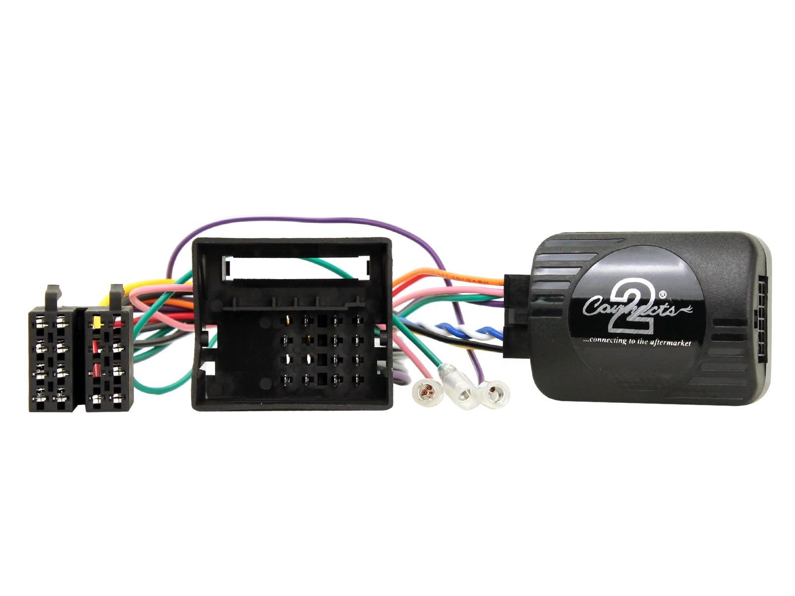 Single Din Stereo Fitting Kit + Steering Wheel Stalk Controls to fit Renault Megane 2009-12