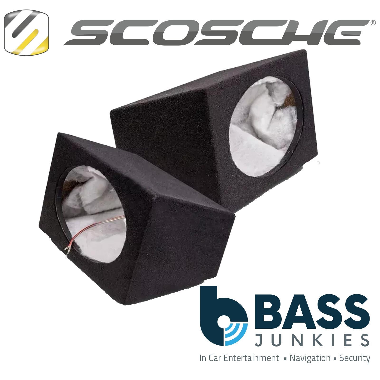 Pair of 6x9 Stinger MDF Enclosure Box Van Car Boat Rear Speaker Shelf in BLACK