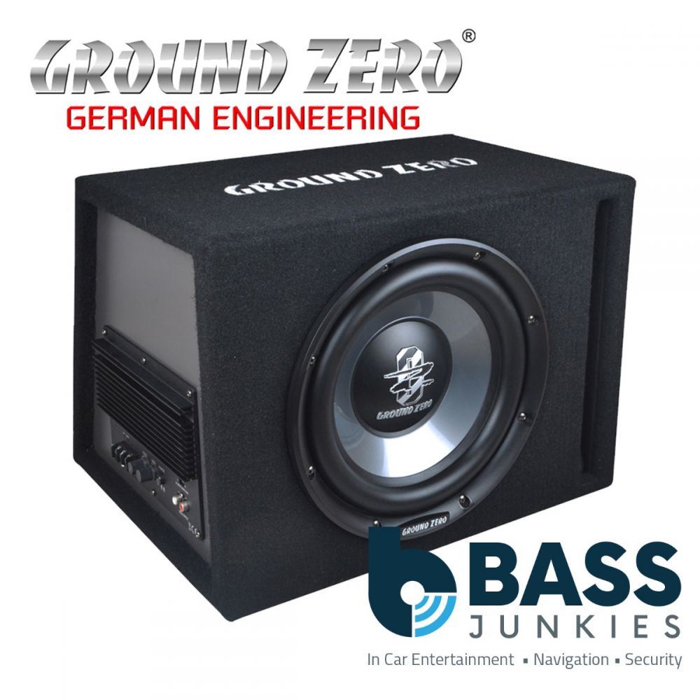 Ground Zero GZIB 250XBR-ACT - 10" Inch 25cm 4 Ohm 250 Watts Active Sub Subwoofer Bass Enclosure Box
