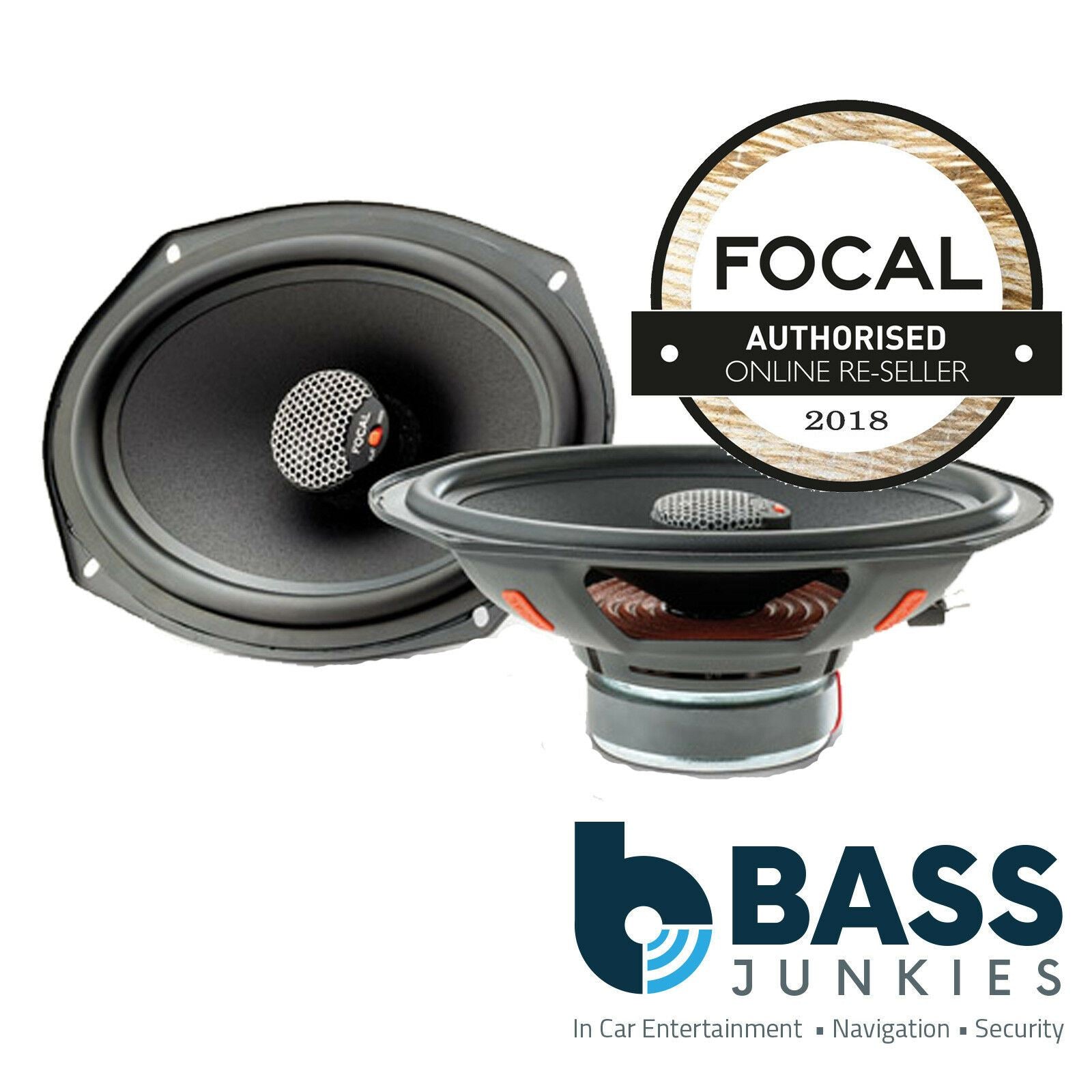 Focal Integration ICU690 6" x 9" 80 Watts Coaxial Car Van Speakers Pair