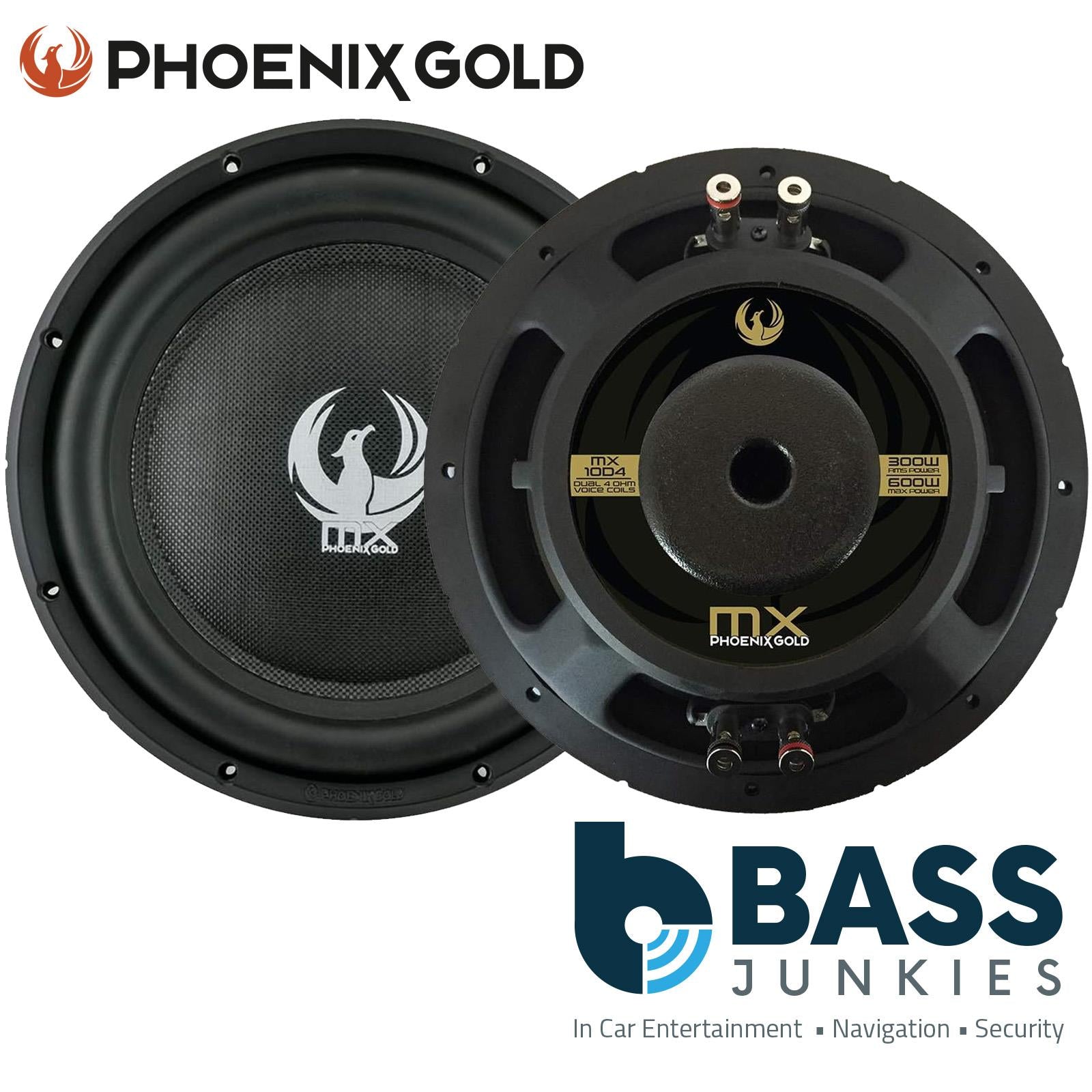 Phoenix Gold MX Series MX12D2 12" 300 Watts Dual 2-Ohm Slim Car Subwoofer