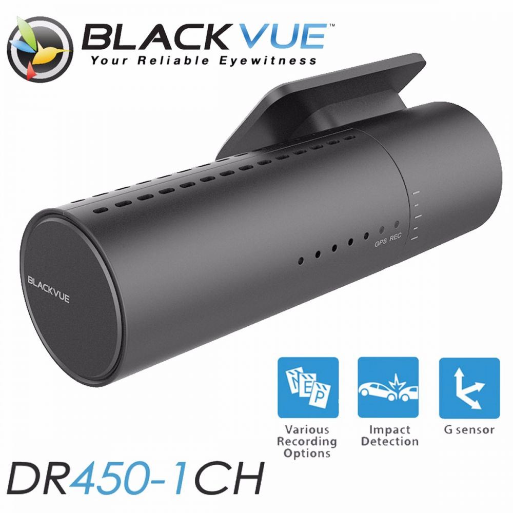 BLACKVUE DR450 1CH - 16GB - HD @ 30 fps 2.4 Mega Pixel CMOS Sensor 120 Front Car Dash Cam