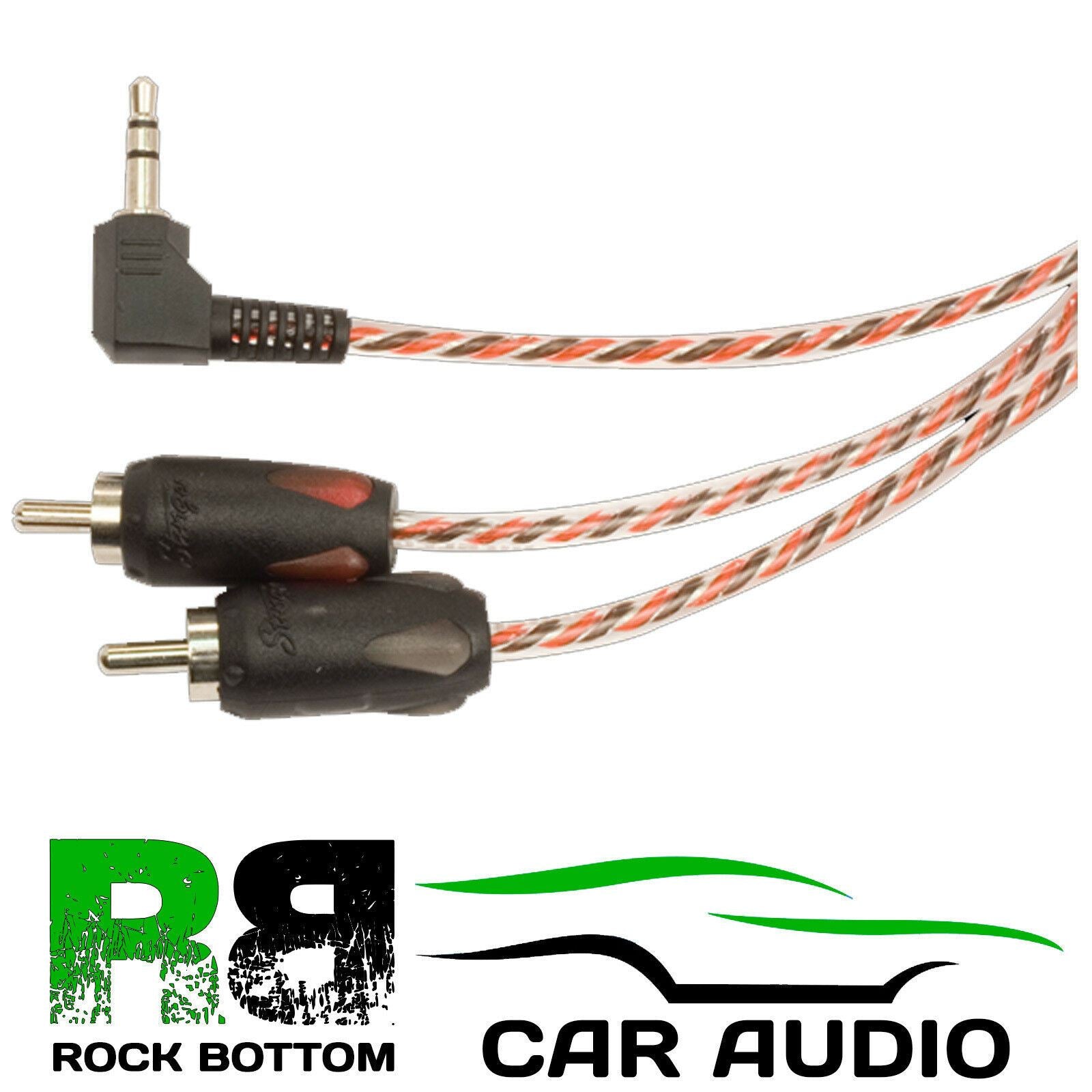 Stinger SI436 3.5mm 1.83 Metre 6Ft Car Stereo Aux Cable To RCA With Right Angle