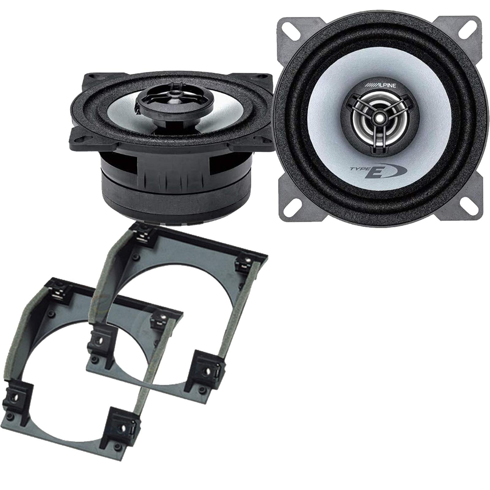 Alpine SXE-1025S 100mm/10cm/4" 2-Way Coaxial Car speakers (Per Pair Max 360|50 watts RMS) Fits Renault Twingo 1993-00