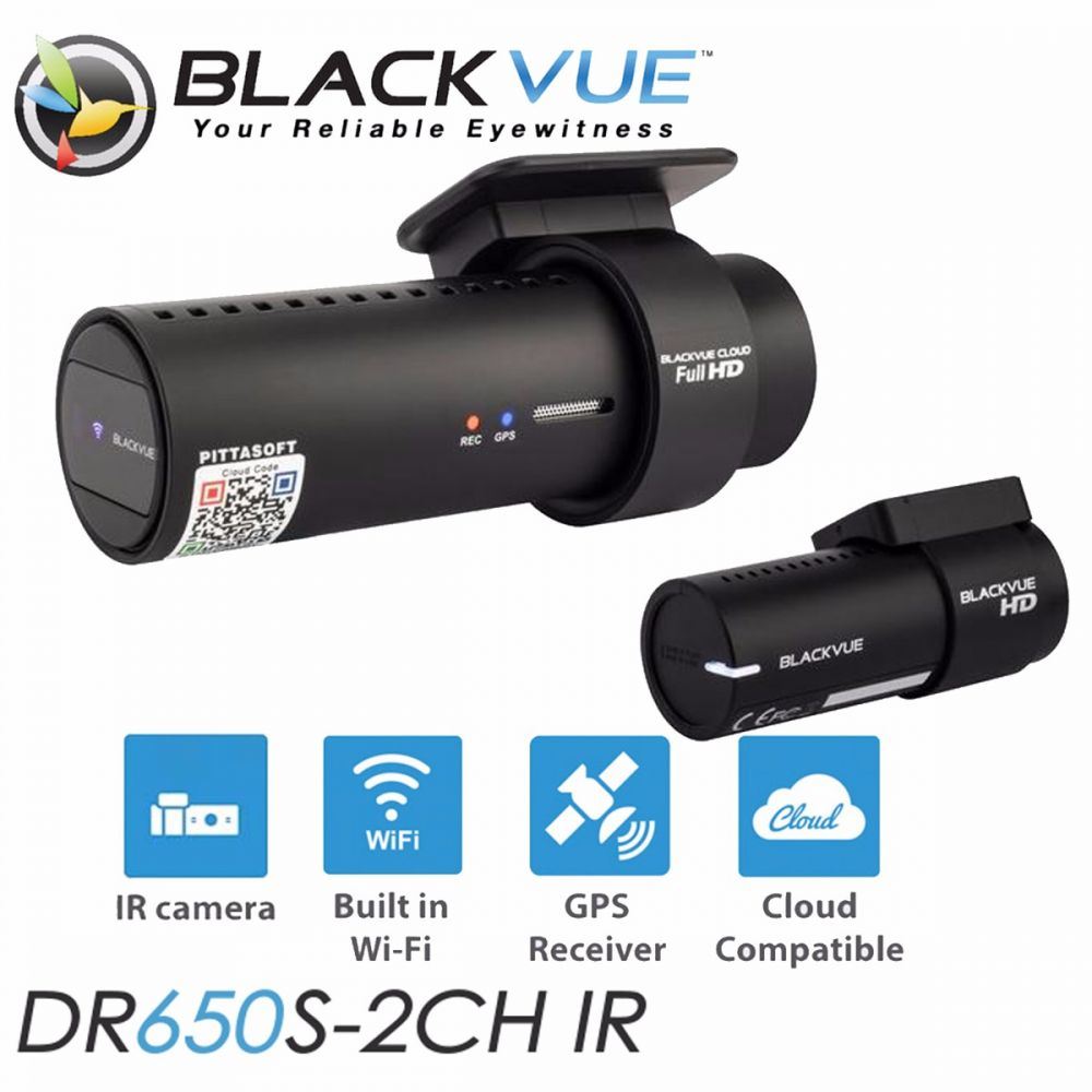 BLACKVUE DR650S 2CH IR - 16GB - Front & Rear CarDash Cam Full 1080p Front camera & 72