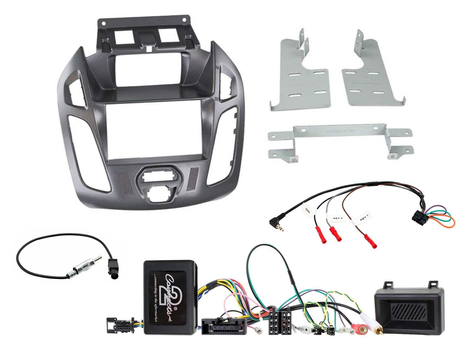 Connects2 Double Din Stereo fitting kit for Ford Transit-Connect 2013-2021 Vehicle Specific Stereo Screen Steering Controls Fitting Kit