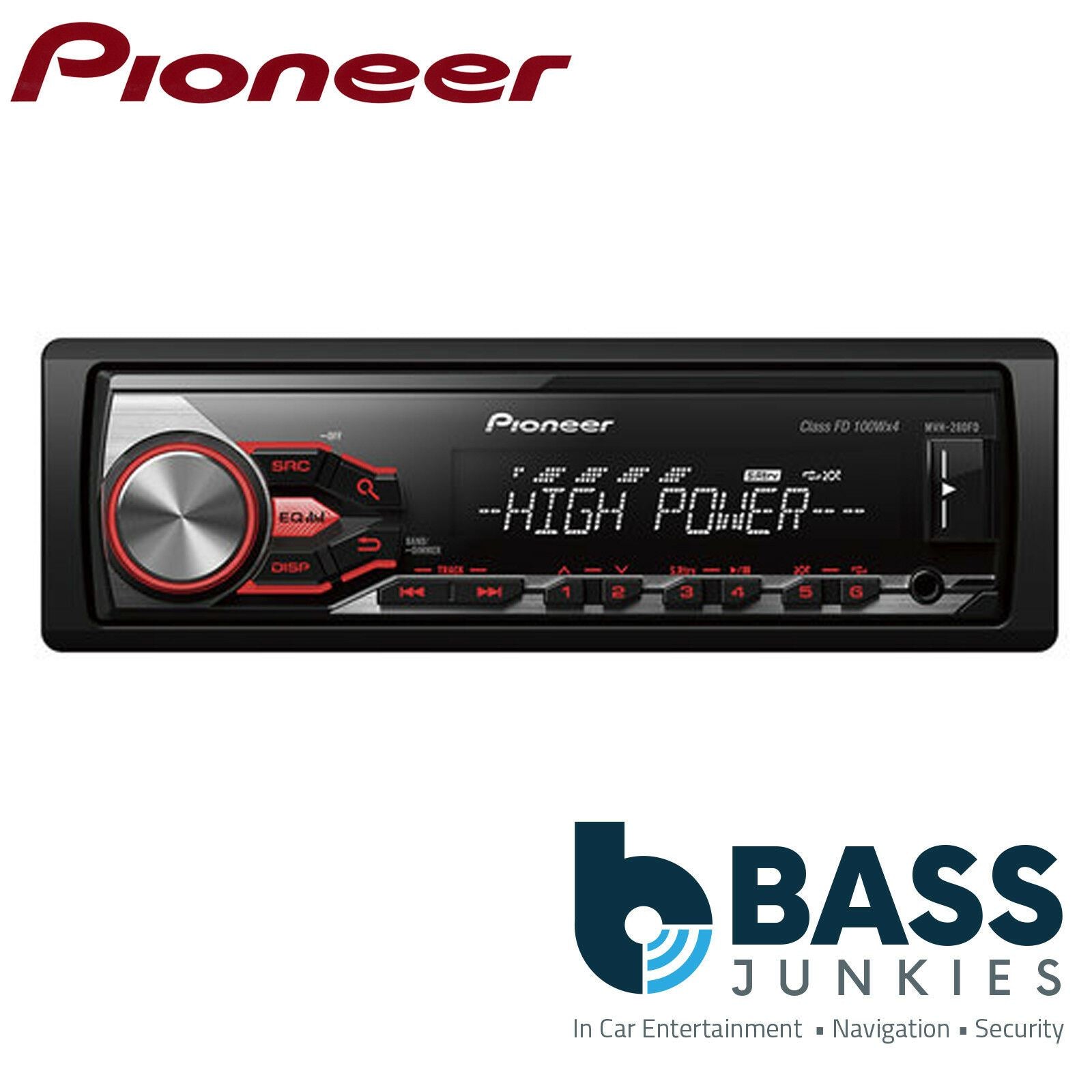 Pioneer MVH-280FD MP3 Aux USB iPod iPhone Android Player Car Stereo