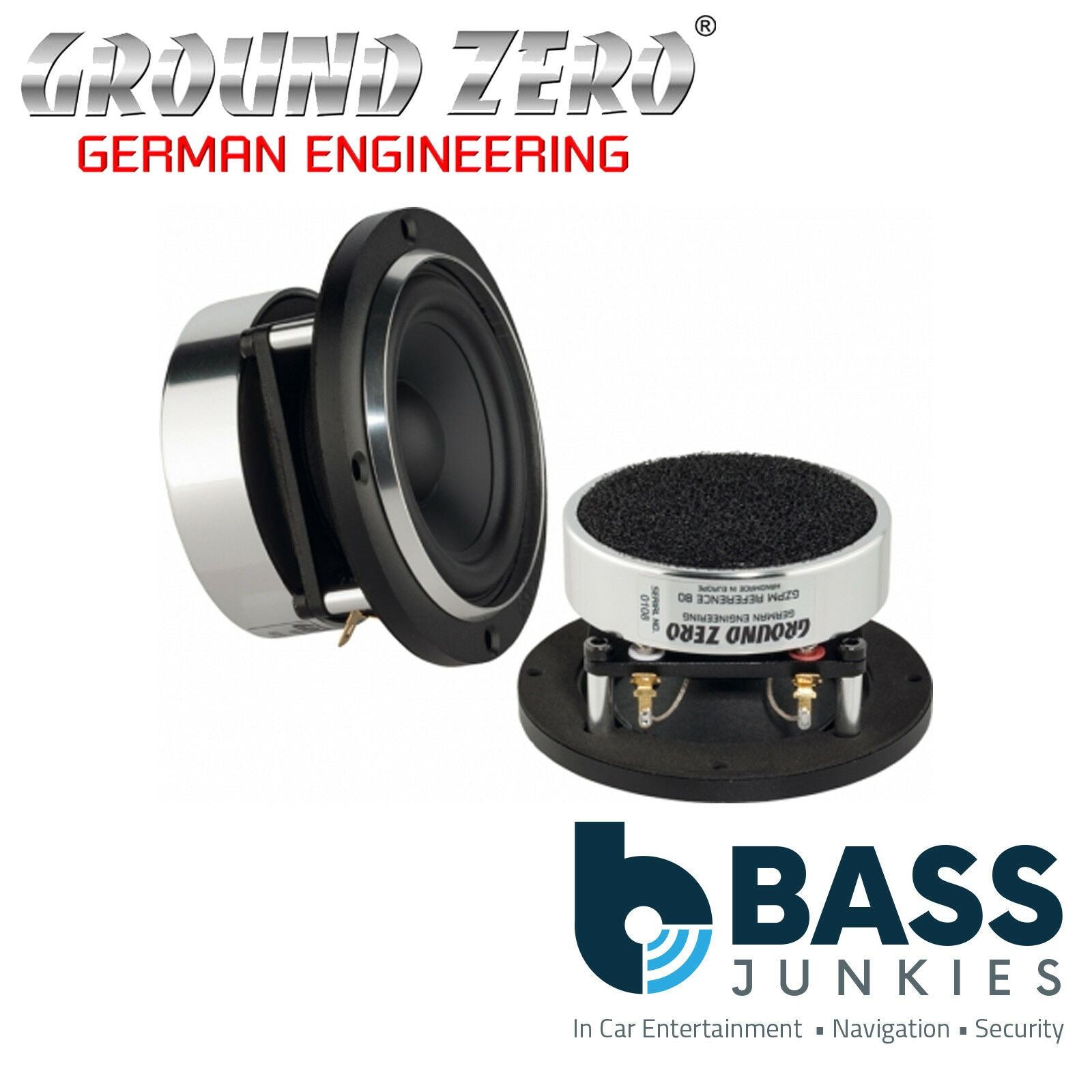 Ground Zero GZPM Reference 80 - 3.15” Inch 8cm 120 Watts Midrange Car Speaker