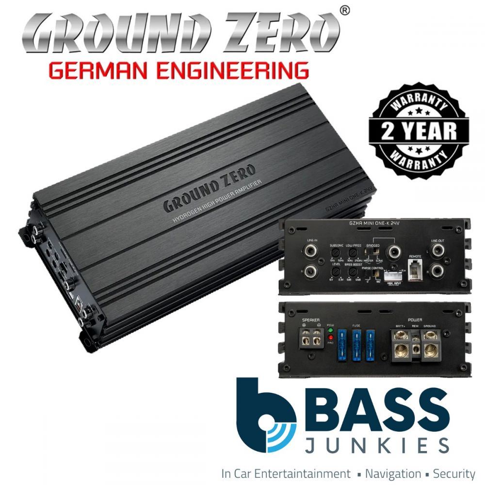 Ground Zero GZHA MINI ONE K 24V - Compact Monoblock 1200 Watts Max Car Amplifier