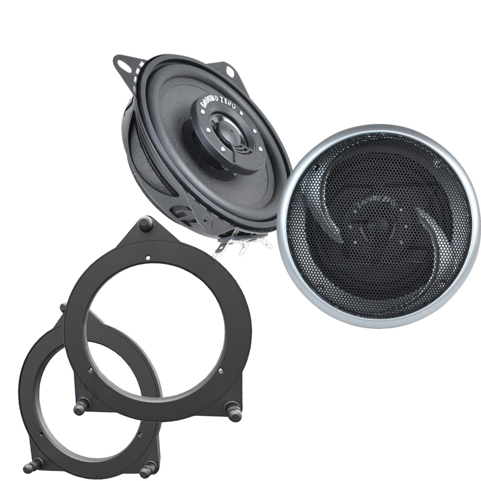 Ground Zero GZIF 4001FX 100mm/10cm/4" 2-Way Coaxial Car speakers (Per Pair Max 180|100 watts RMS) Fits Mercedes C-Class 2015-21
