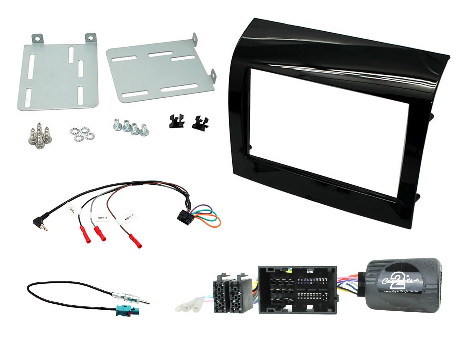 SONY DAB+ Apple | Android Double Din Stereo Fitting Kit + Steering Wheel Stalk Controls to fit Fiat Ducato 2014-21