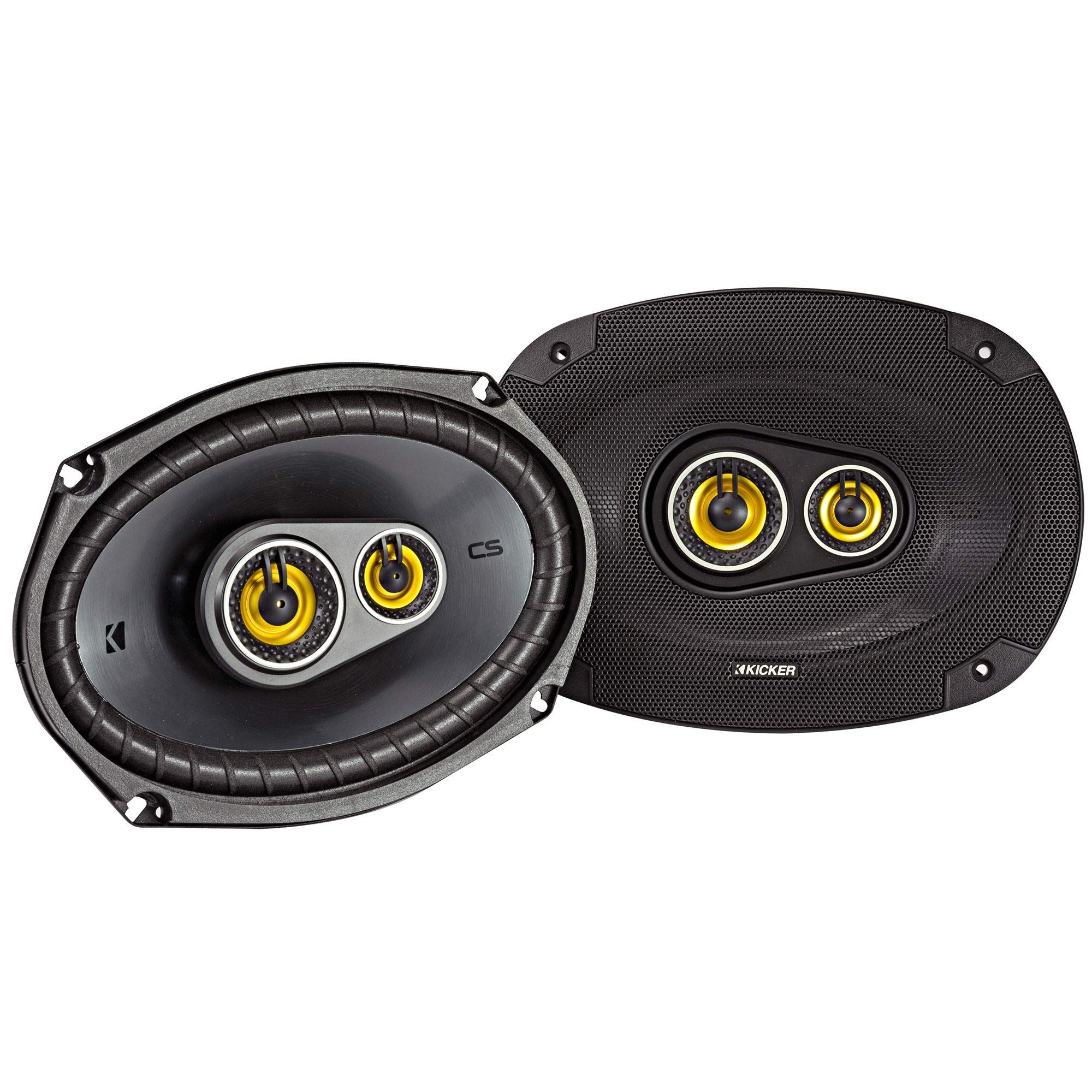 Kicker CS Series 46CSC6934 - 6x9" 900 Watts 3-Way Coaxial Car Rear Shelf Speakers (Pair)