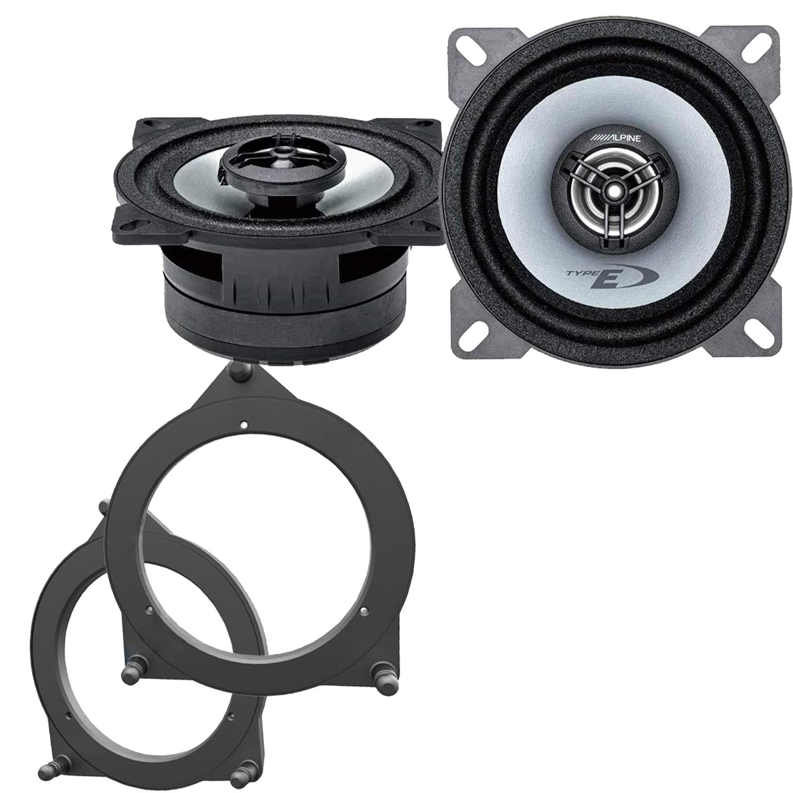 Alpine SXE-1025S 100mm/10cm/4" 2-Way Coaxial Car speakers (Per Pair Max 360|50 watts RMS) Fits Mercedes C-Class 2015-21
