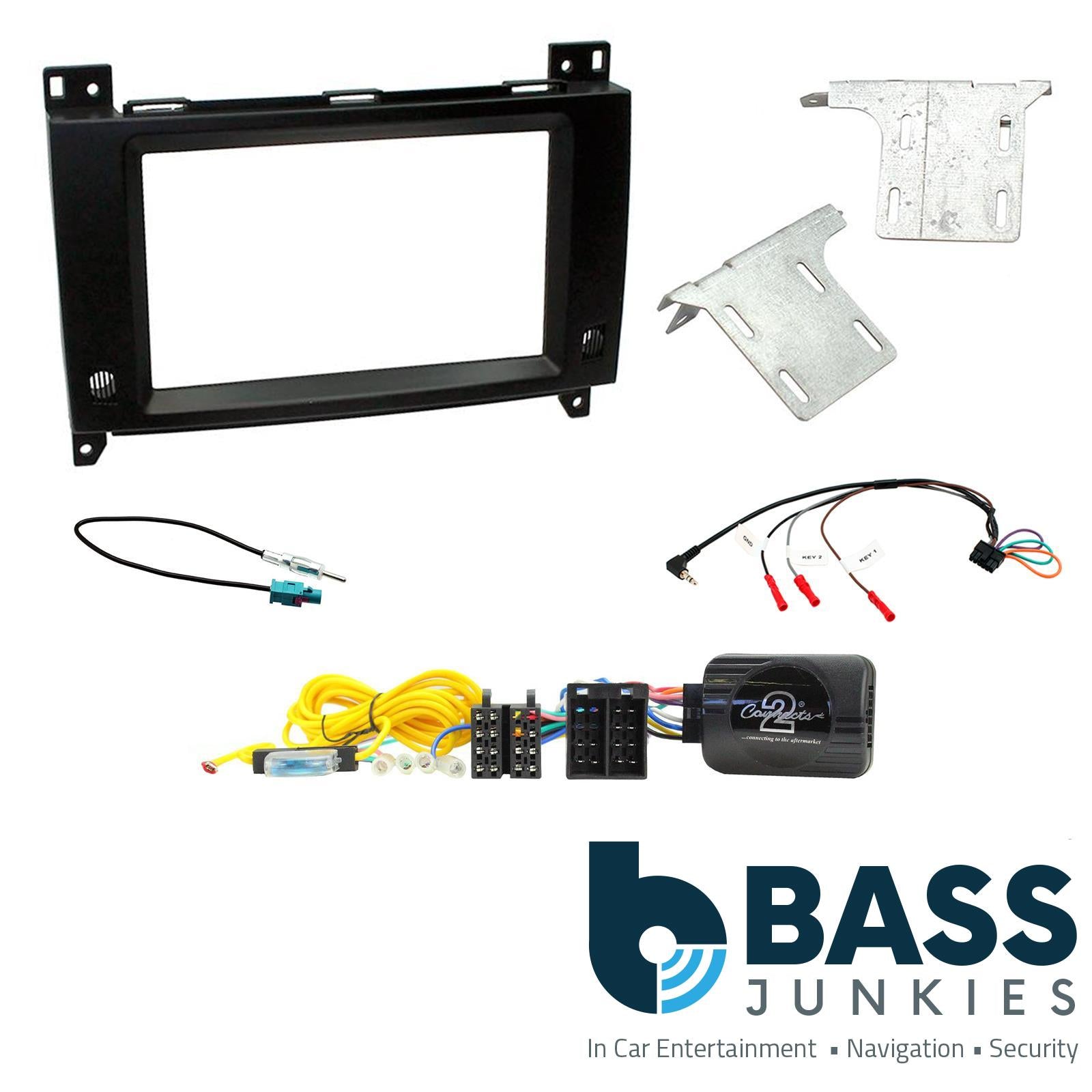 Connects2 CTKMB19 - Mercedes Vito 2015 Onwards Double Din Fascia Installation Kit