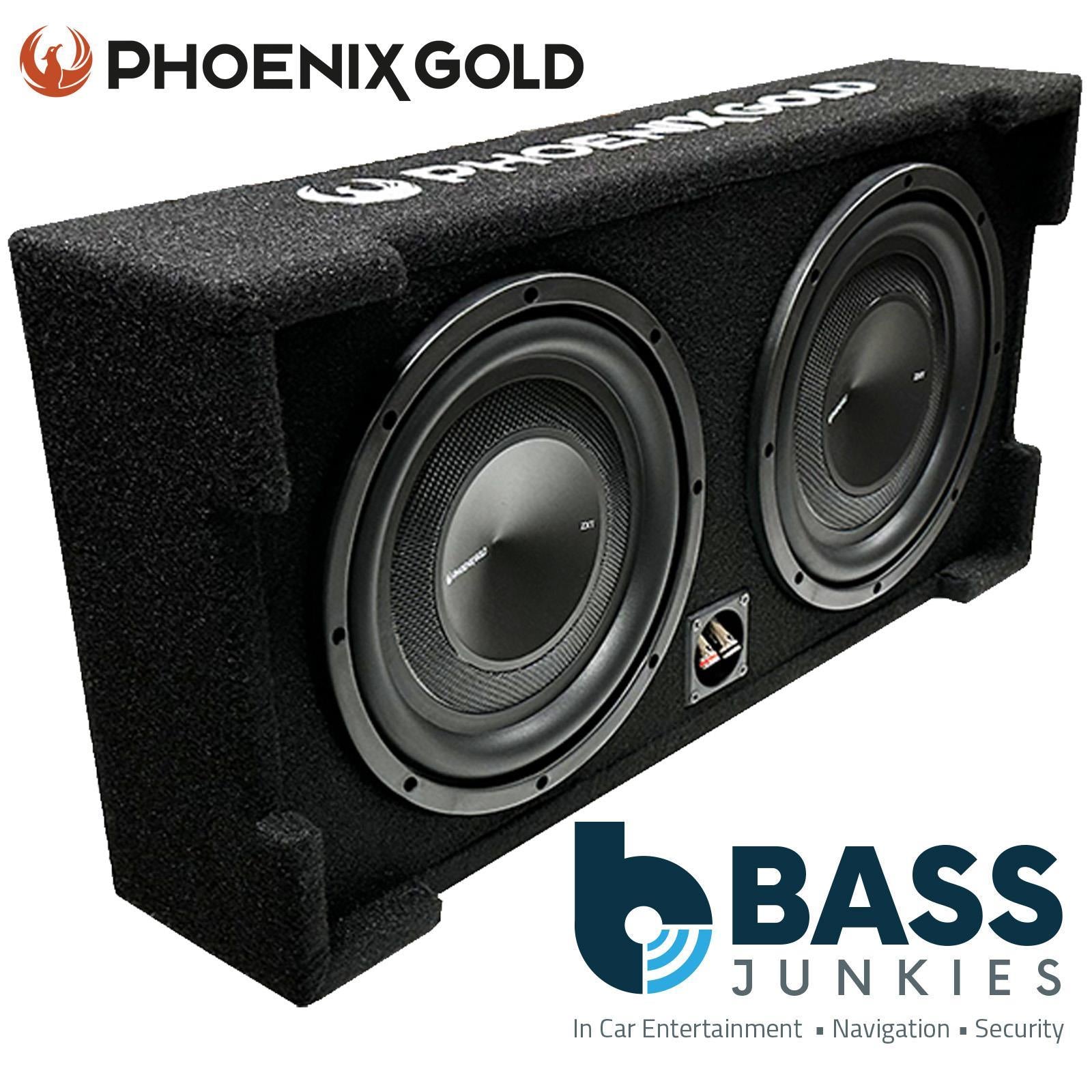 Phoenix Gold ZX210PBS - Dual 10” 700 Watts Slim Passive Car Subwoofer Bass Boxox