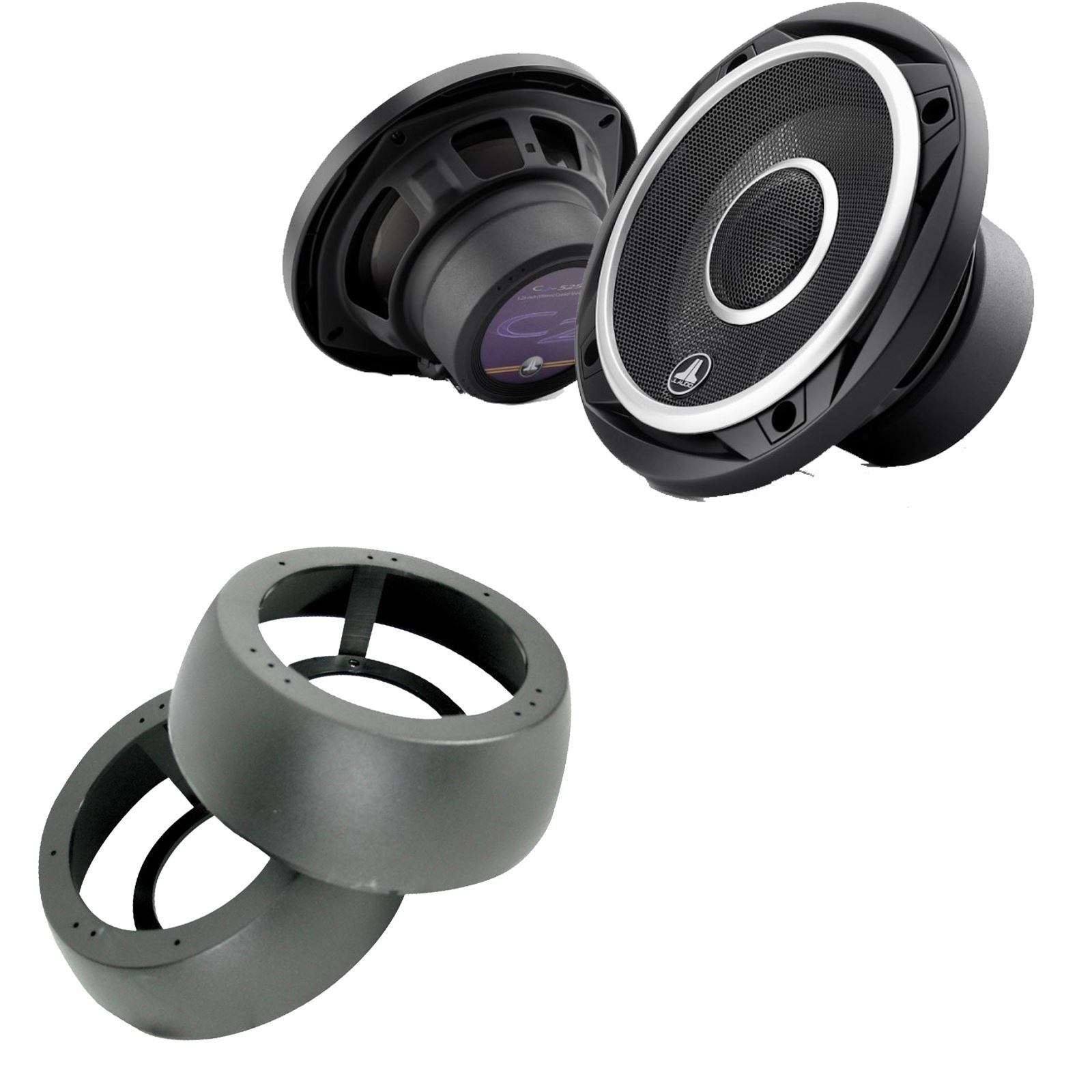 JL Audio C2-525X 2-Way 130mm/13cm/5.25" Coaxial Speakers (Per Pair 450 Watts) Fits Universal