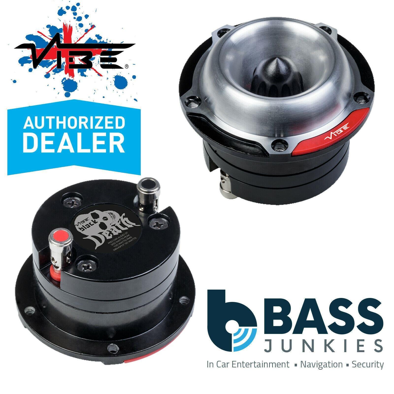 Vibe BDPRO3T Blackdeath Pro Audio 3 inch 600 Watts Horn Bullet Car Tweeter PAIR
