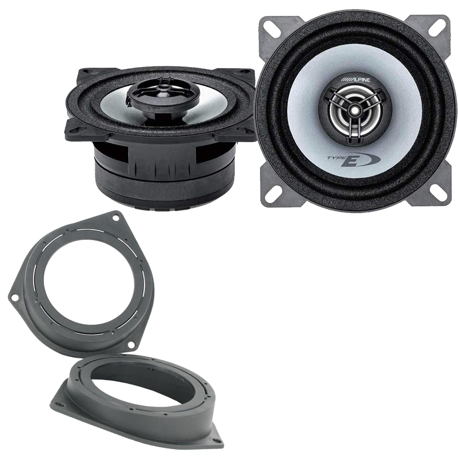 Alpine SXE-1025S 100mm/10cm/4" 2-Way Coaxial Car speakers (Per Pair Max 360|50 watts RMS) Fits Ford KA 2009-16