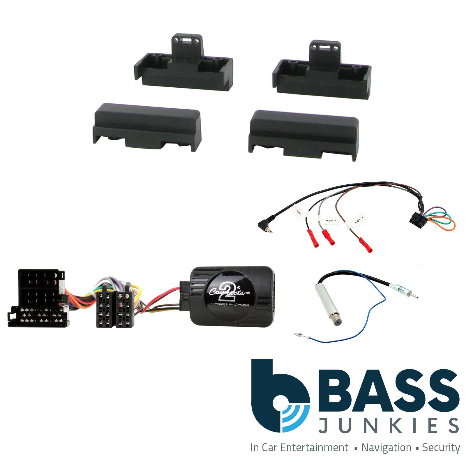 Connects2 CTKAU06 Audi A8 1994-1999 Car Stereo Single Din Fascia Steering Wheel Volume Kit