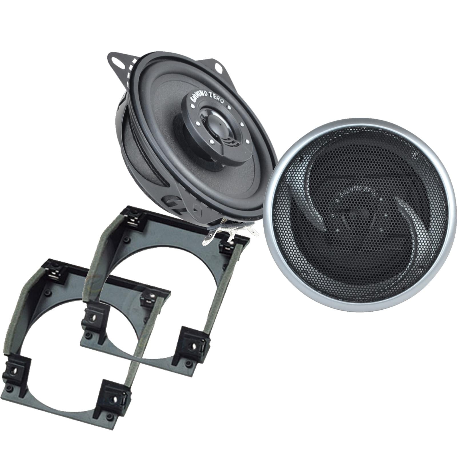 Ground Zero GZIF 4001FX 100mm/10cm/4" 2-Way Coaxial Car speakers (Per Pair Max 180|100 watts RMS) Fits Renault Twingo 1993-00